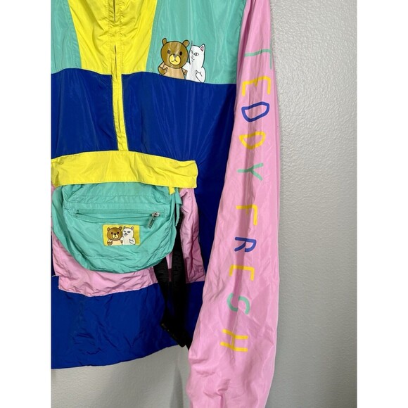 Ripndip Teddy Fresh X Packable Anorak Jacket Windbreaker Size S Light Zip Men's - Picture 14 of 16